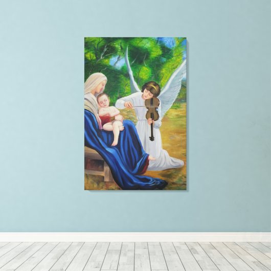 Angelic viool canvas afdruk (Insitu (Houten vloer))