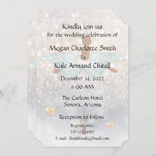 Angelic Wedding Invitation 2 Kaart