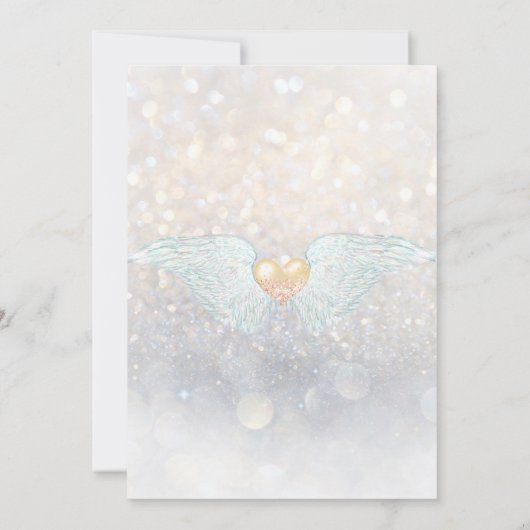 Angelic Wedding Invitation Kaart (Achterkant)