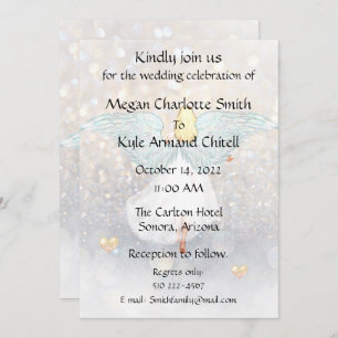 Angelic Wedding Invitation Kaart