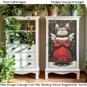 Angelic Whimsical Kitten Angel Fairy CQ7 Decoupage Tissuepapier