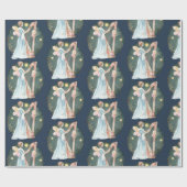 Angelic Winter Music Plays Angel Cadeaupapier (Vlak)