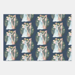 Angelic Winter Music Plays Angel Inpakpapier Vel