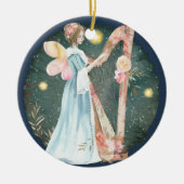 Angelic Winter Music Plays Angel Keramisch Ornament (Voorkant)