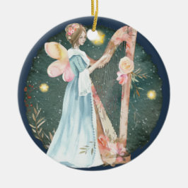 Angelic Winter Music Plays Angel Keramisch Ornament