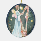 Angelic Winter Music Plays Angel Keramisch Ornament (Links)