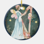 Angelic Winter Music Plays Angel Keramisch Ornament (Achterkant)