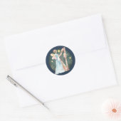 Angelic Winter Music Plays Angel Ronde Sticker (Envelop)