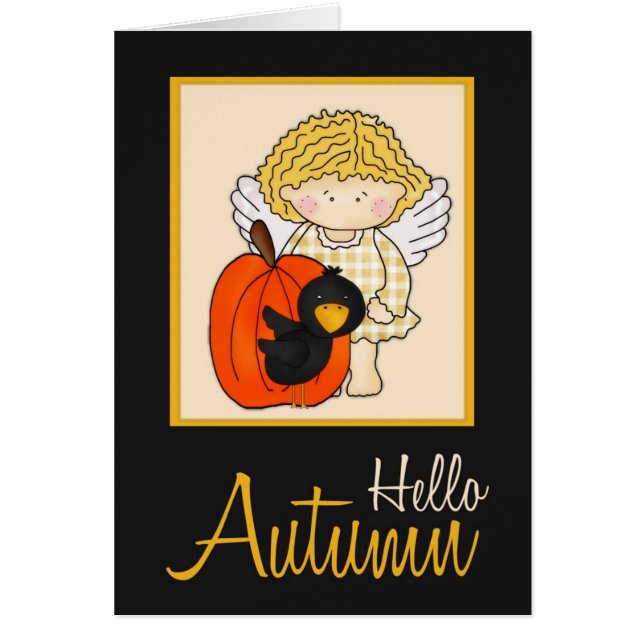 Angelica Autumn Angel Hallo Autumn Kaart d2 (Voorkant)