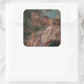 Angelica en Medoro Vierkante Sticker (Tas)