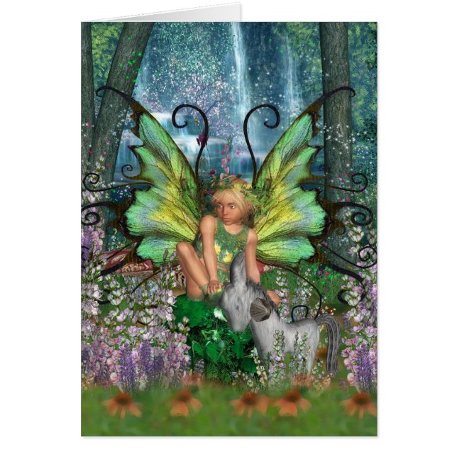 Angelica - Fairy Art met Woodland Fairy-Rocking H (Voorkant)