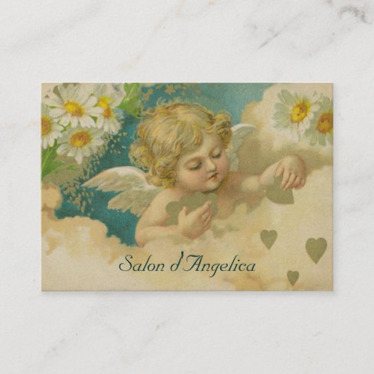 Angelica Hearts & Daisies Elegant Chubby Cards Visitekaartje (Voorkant)