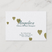 Angelica Hearts & Daisies Elegant Chubby Cards Visitekaartje (Achterkant)