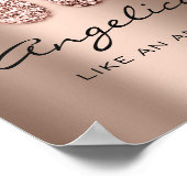 angelica Name Betekenis New Baby Feet Roos Gold Poster (Hoek)