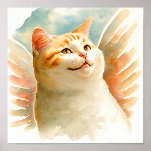 Angelica The Heavenly Angel Cat Poster (Voorkant)