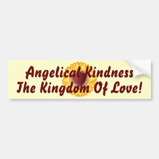 Angelical Kindness the Kingdom of Love-Customize Bumpersticker (Voorkant)