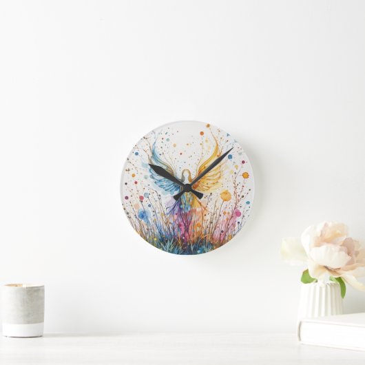 Angelical silhouette ronde klok (Huis)