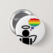 angelicon. regenbooggedachten: ronde button 5,7 cm (Voorkant /achterkant)