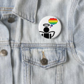 angelicon. regenbooggedachten: ronde button 5,7 cm (In situ)