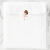 Angelina de Ballerina Ronde Sticker (Tas)
