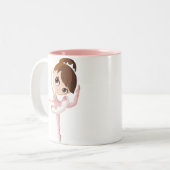 Angelina de Ballerina Tweekleurige Koffiemok (Voorkant links)