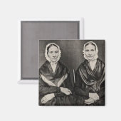 Angelina en Sarah Grimke Sisters ERA Suffrage Magneet (Voorkant / Achterkant)