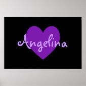 Angelina in het Paars Poster (Voorkant)