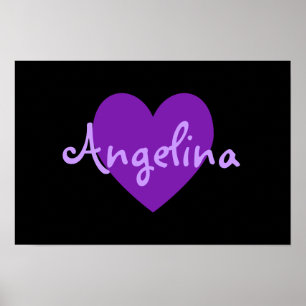 Angelina in het Paars Poster