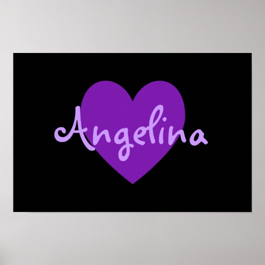 Angelina in het Paars Poster (Voorkant)