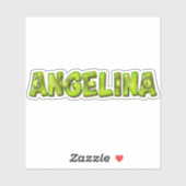 Angelina Name Kiwi Design Aufkleber Sticker (Vel)