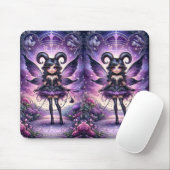 Angelina Paarse Gotische Fairy Schorpioen Horens Z Muismat (Met muis)