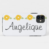 Angelique Name Yellow Flowers Case-Mate iPhone Case (Achterkant (horizontaal))