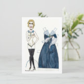 Angelique Paper Doll Kaart (Staand voorkant)