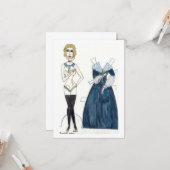 Angelique Paper Doll Kaart (Voorkant / Achterkant in situ)