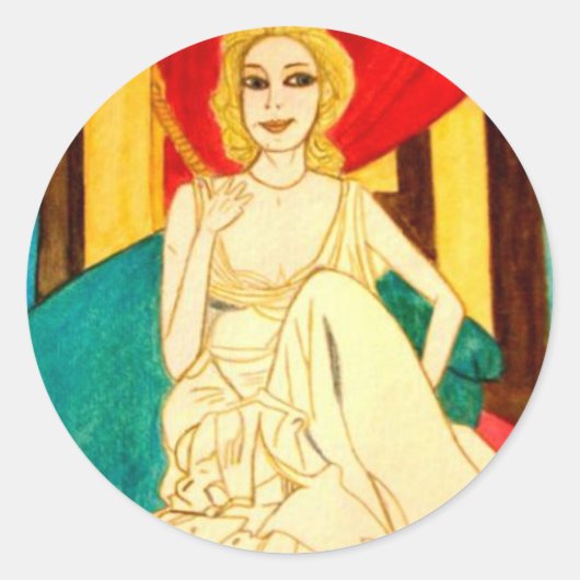 Angelique Ronde Sticker (Voorkant)