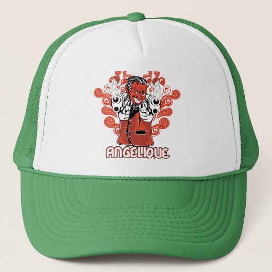 angelique zwart trucker pet (Voorkant)