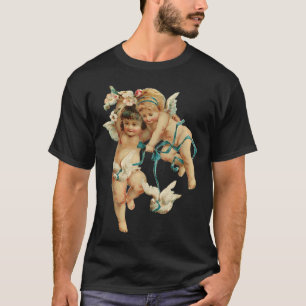 Angelische cherubs & duiven t-shirt