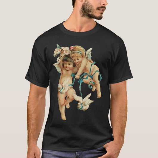 Angelische cherubs & duiven t-shirt (Voorkant)