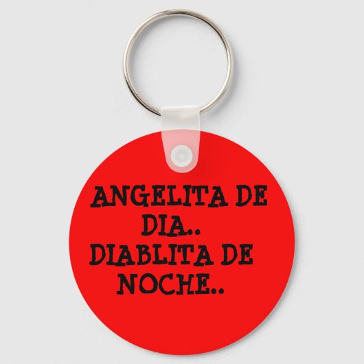 ANGELITA DE DIA.. DIABLITA DE NOCHE.. SLEUTELHANGER (Voorkant)
