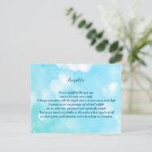 Angelite Crystal Healing Poem Briefkaart (Staand voorkant)