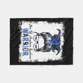 Angelman Syndrome Awareness Mam Warrior Blue Ribbo Fleece Deken (Voorkant (Horizontaal))