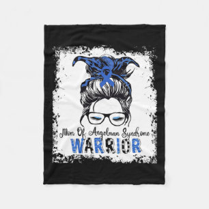 Angelman Syndrome Awareness Mam Warrior Blue Ribbo Fleece Deken