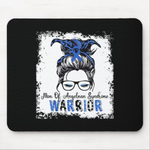 Angelman Syndrome Awareness Mam Warrior Blue Ribbo Muismat