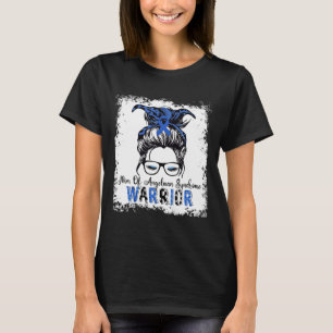 Angelman Syndrome Awareness Mam Warrior Blue Ribbo T-shirt