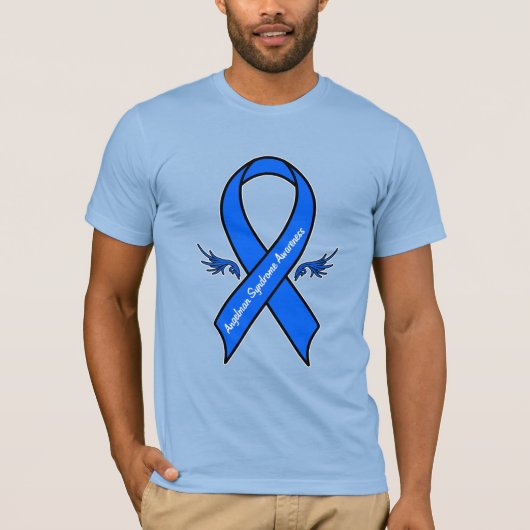 Angelman Syndrome Awareness Ribbon Angel Wings T-shirt (Voorkant)