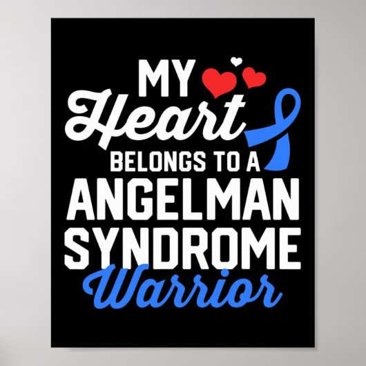 Angelman Syndrome Warrior Survivor Support Awarene Poster (Voorkant)