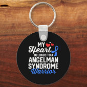 Angelman Syndrome Warrior Survivor Support Awarene Sleutelhanger (Voorkant)
