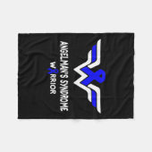 Angelmans Syndroom Bewustzijn Krijger Ondersteunin Fleece Deken (Voorkant (Horizontaal))