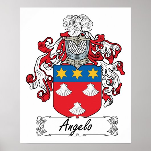 Angelo Family Crest Poster (Voorkant)