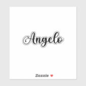 Angelo Naam - Handgeschreven kalligrafie Sticker (Vel)
